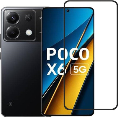 VAKIBO Edge To Edge Tempered Glass for Mi Poco X6, Poco X6(Pack of 1)