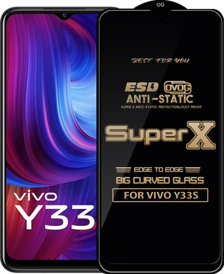 Qyist Edge To Edge Tempered Glass for Vivo Y33S(Pack of 1)