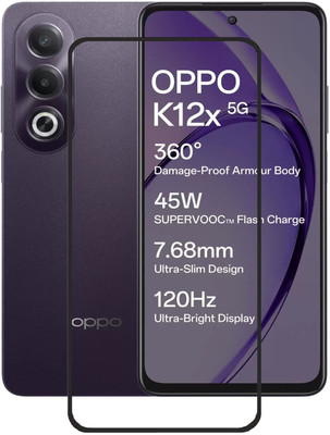 AKSHUD Edge To Edge Tempered Glass for Oppo K12x 5G, Oppo K12x(Pack of 1)