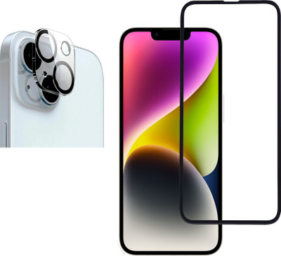 mFoniscie Edge To Edge Tempered Glass for Apple iPhone 14, Apple iPhone 14 Camera Lens Protector(Pack of 1)