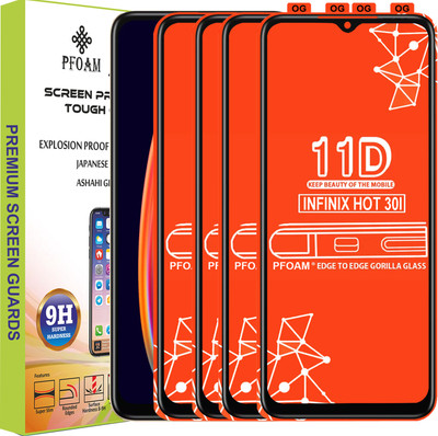 PFOAM Edge To Edge Tempered Glass for INFINIX HOT 30I(Pack of 4)