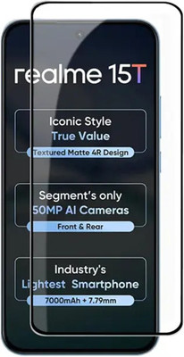 SMARTCASE Edge To Edge Tempered Glass for realme 15T 5G(Pack of 1)