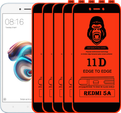 Rofix star Edge To Edge Tempered Glass for Mi Redmi 5A(Pack of 5)