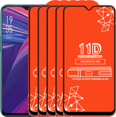 Qyist Edge To Edge Tempered Glass for Oppo R17 Pro(Pack of 5)
