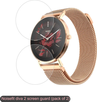 VPrime Edge To Edge Tempered Glass for NoiseFit Diva 2k Smarwatch(Pack of 2)