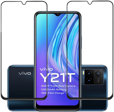 SNMART Edge To Edge Tempered Glass for Vivo Y21T(Pack of 2)
