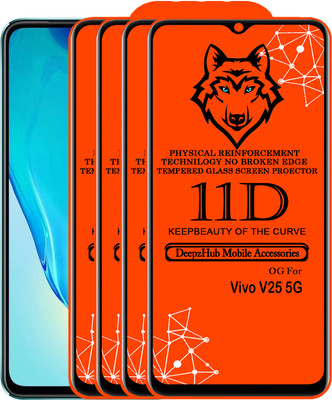 DeepzHub Edge To Edge Tempered Glass for Vivo V25 5g(Pack of 4)