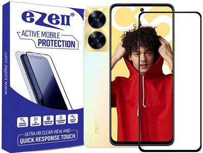 eZell Edge To Edge Tempered Glass for REALME C55(Pack of 1)