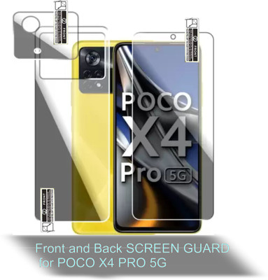 ICROMECK Front and Back Screen Guard for POCO X4 PRO 5G(Pack of 3)