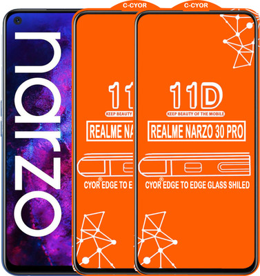 CYOR Edge To Edge Tempered Glass for REALME NARZO 30 PRO(Pack of 2)