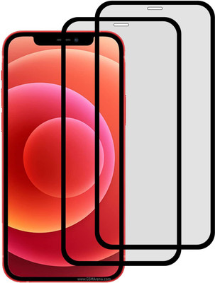 HIE POWER Edge To Edge Tempered Glass for iPhone 12 mini- | Full Glue Curved Tempered Glass | Bubble Free Installation |(Pack of 2)