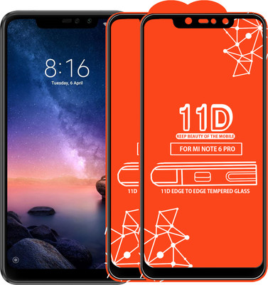 Qyist Edge To Edge Tempered Glass for Mi Redmi Note 6 Pro(Pack of 2)