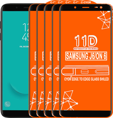 CYOR Edge To Edge Tempered Glass for Samsung Galaxy On6(Pack of 5)