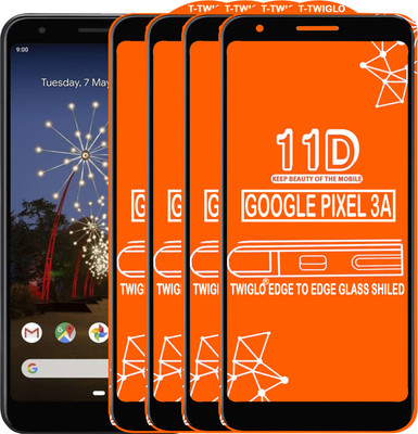 TWIGLO Edge To Edge Tempered Glass for GOOGLE PIXEL 3A(Pack of 4)