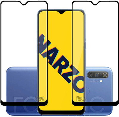 NIMMIKA ENTERPRISES Edge To Edge Tempered Glass for Realme Narzo 10A D+ Tempered Glass(Pack of 2)