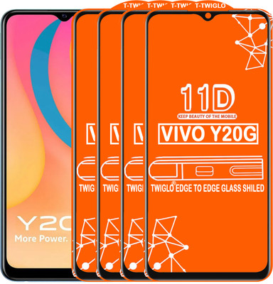 TWIGLO Edge To Edge Tempered Glass for VIVO Y20G(Pack of 4)