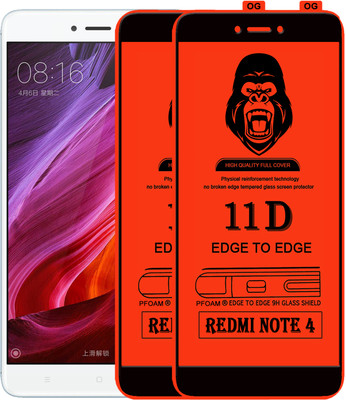 Rofix star Edge To Edge Tempered Glass for Mi Redmi Note 4(Pack of 2)