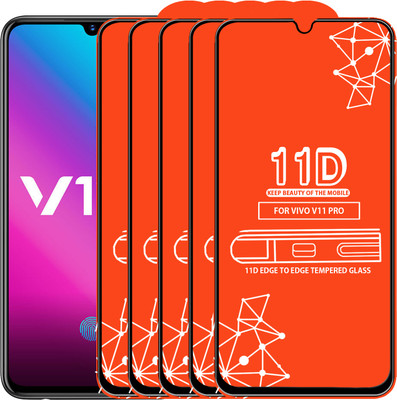 Qyist Edge To Edge Tempered Glass for Vivo V11 Pro(Pack of 5)