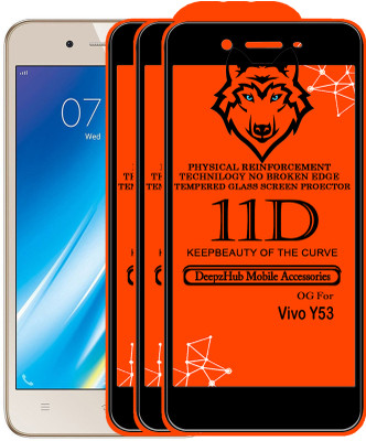 DeepzHub Edge To Edge Tempered Glass for VIVO Y53(Pack of 3)