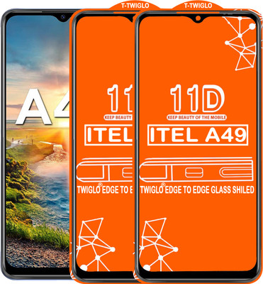 TWIGLO Edge To Edge Tempered Glass for ITEL A49(Pack of 2)