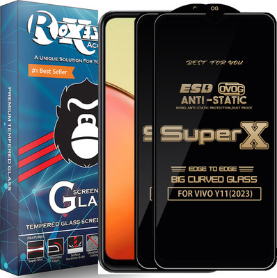 Roxel Edge To Edge Tempered Glass for VIVO Y11(2023)(Pack of 2)