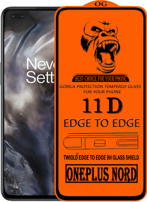 TWIGLO Edge To Edge Tempered Glass for ONEPLUS NORD(Pack of 1)