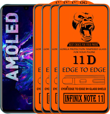 CYOR Edge To Edge Tempered Glass for INFINIX NOTE 11(Pack of 4)