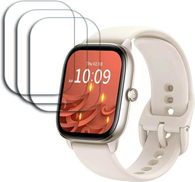 SOMTONE Edge To Edge Tempered Glass for Amazfit GTS 4 mini SMARTWATCH SCREEN GUARD(Pack of 3)