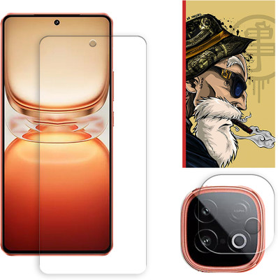 SOMTONE Edge To Edge Tempered Glass for iQOO Neo 10 5G Tempered Glass Screen Protector | Anti-Scratch | Edge to Edge Full Coverage | 9H Hardness ( 1 FRONT SCREEN GUARD + 1 CAMERA LENS PROTECTOR + 1 FREE BACK EMBOSSED SKIN001 )(Pack of 1)