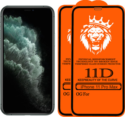 DeepzHub Edge To Edge Tempered Glass for iPhone 11 Pro Max(Pack of 2)