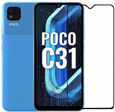 Expromium Edge To Edge Tempered Glass for Redmi Poco C31(Pack of 1)