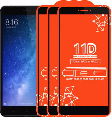 Qyist Edge To Edge Tempered Glass for Mi Max 2(Pack of 3)