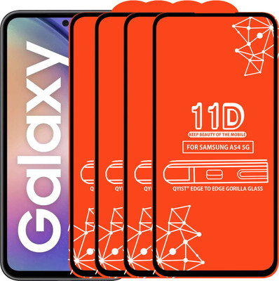 Qyist Edge To Edge Tempered Glass for Samsung A54 5G(Pack of 4)