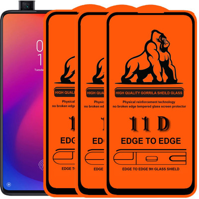 tendwell Edge To Edge Tempered Glass for Xiaomi Redmi Mi K20(Pack of 3)