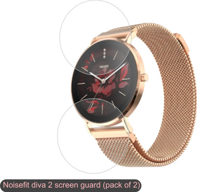 VPrime Edge To Edge Tempered Glass for NoiseFit Diva 2k Smarwatch(Pack of 2)