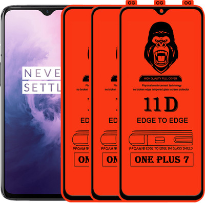 Rofix star Edge To Edge Tempered Glass for ONEPLUS 7(Pack of 3)