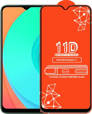 Qyist Edge To Edge Tempered Glass for Realme C11(Pack of 1)