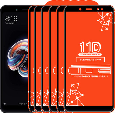 Roxel Edge To Edge Tempered Glass for Mi Redmi Note 5 Pro(Pack of 6)