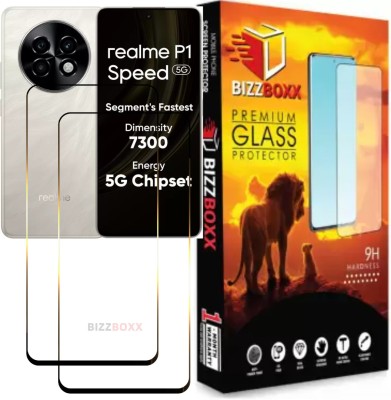 BizzBoxx Edge To Edge Tempered Glass for realme P1 Speed 5G, P1 Speed, Realme P 1 Speed, P1Speed, Precise Curved Edges, Scratch Guard, temper glass guard, screen guard, temper glass(Pack of 2)