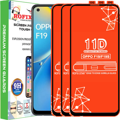 Rofix star Edge To Edge Tempered Glass for OPPO F19S(Pack of 3)