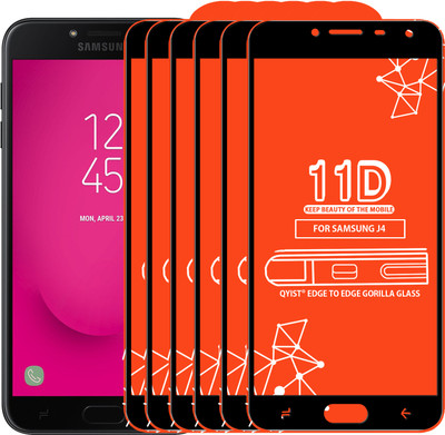 Qyist Edge To Edge Tempered Glass for Samsung Galaxy J4(Pack of 6)