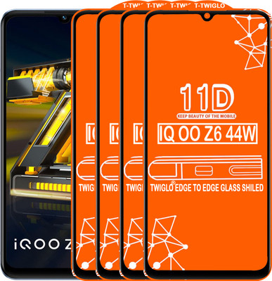 TWIGLO Edge To Edge Tempered Glass for IQOO Z6 44W(Pack of 4)
