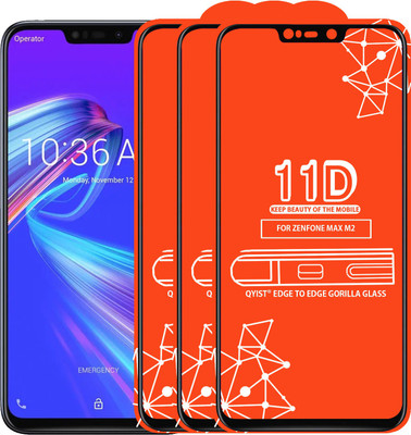 Qyist Edge To Edge Tempered Glass for Asus Zenfone Max M2(Pack of 3)