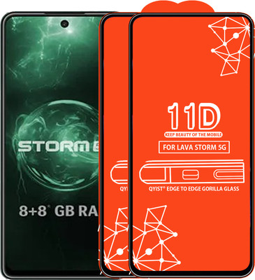 Qyist Edge To Edge Tempered Glass for LAVA STORM 5G(Pack of 2)