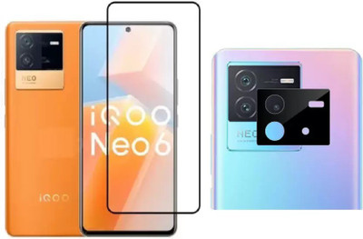 Quicknick Edge To Edge Tempered Glass for iQOO Neo 6 5G, Front screen and Back Side fully protect tempered glass with Camera lens Protector(Pack of 3)