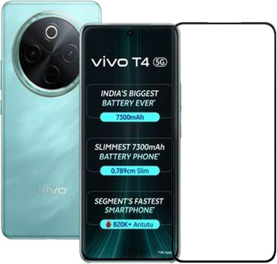 BRENZZ Edge To Edge Tempered Glass for vivo T4 5G(Pack of 1)