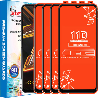 Rofix star Edge To Edge Tempered Glass for IQ00 Z3 5G(Pack of 4)
