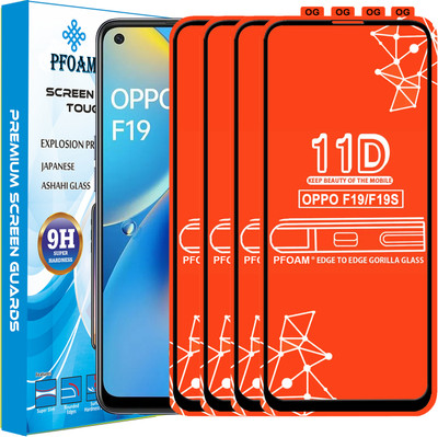 PFOAM Edge To Edge Tempered Glass for OPPO F19(Pack of 4)