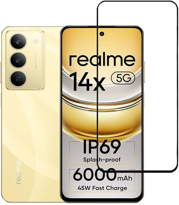SPRITZEN Edge To Edge Tempered Glass for Realme 14x 5G(Pack of 1)