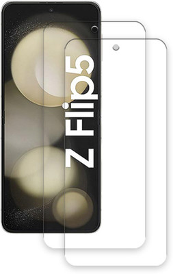 SOMTONE Edge To Edge Tempered Glass for Samsung Galaxy Z Flip5 TEMPERED GUARD FRONTP2(Pack of 2)